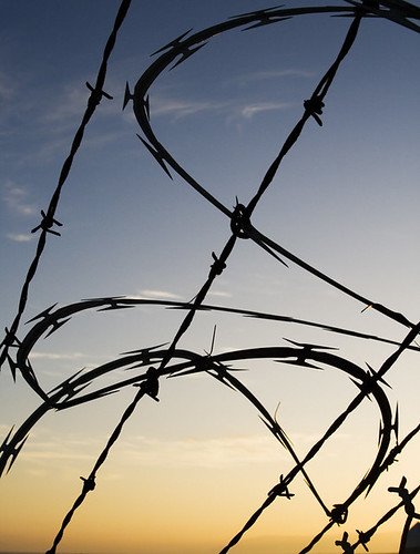 Razor Wire Sunset