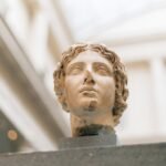 male Grecian bust inside museum, art, art news, museums, museum