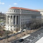 white building near road