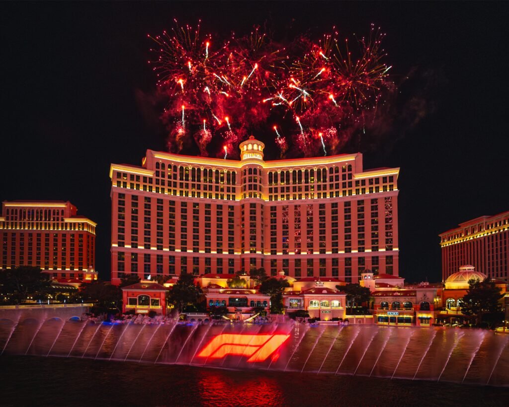 Bellagio Fountain Club Assembles Culinary Dream Team for F1 Grand Prix Spectacle 1 BFC F1 photo with fireworks