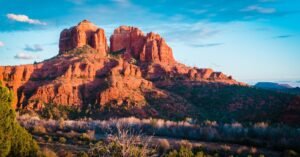 brown rocky mountain under blue sky during daytime, arizona