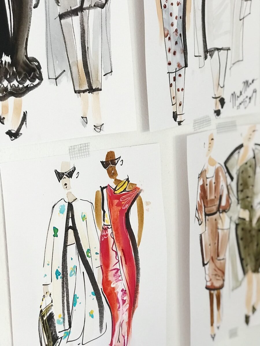 woman painting, fashion, collaboration, style
